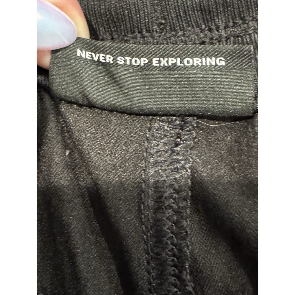 The North Face Pants Womens Large Straight Leg Pockets Black Chino Drawstring - Picture 5 of 6